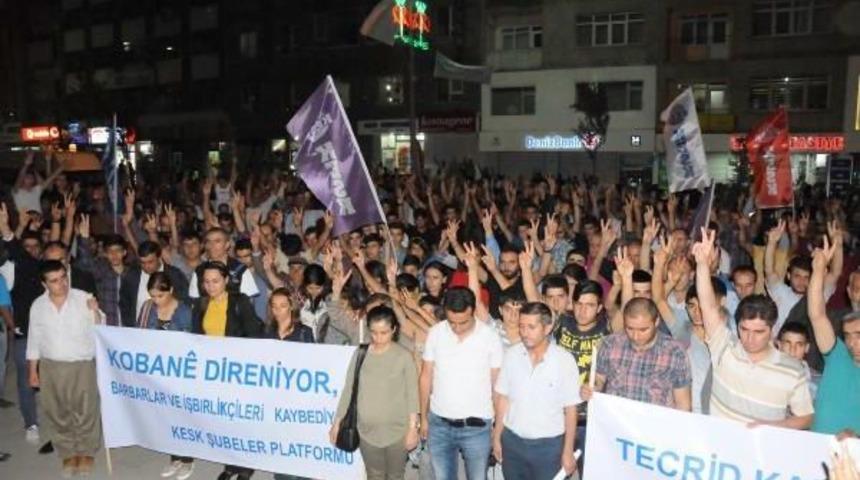 Hakkari'de Kobani Protestosu