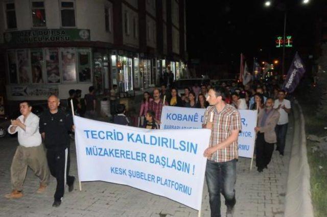 Hakkari'de Kobani Protestosu