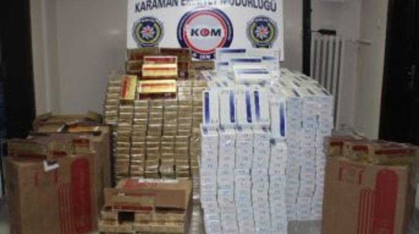 Karaman&rsquo;da Ka&ccedil;ak Sigara Operasyonu