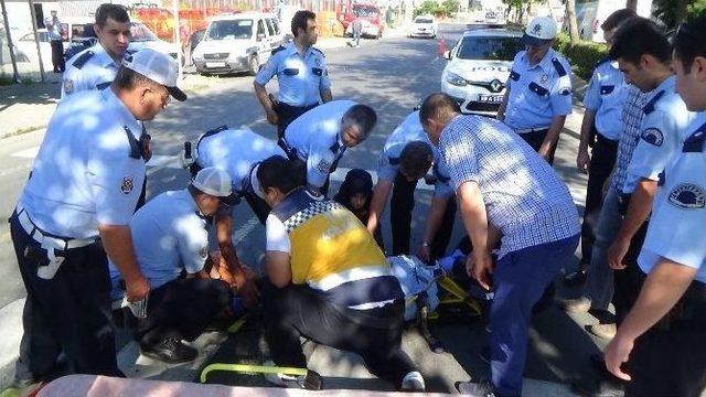 Polis Uygulamasından Kaçarken Polise Çarptı