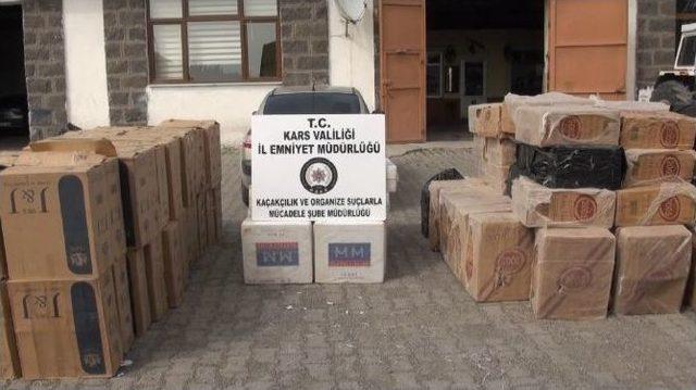 Kars’ta 100 Bin Paket Kaçak Sigara Ele Geçirildi