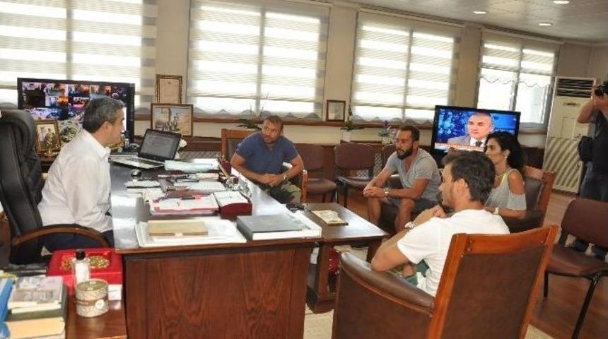 &Uuml;nl&uuml; Futbolculardan Başkan Alıcık&rsquo;a Ziyaret