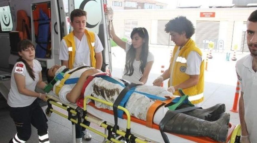 Forkliftin Altında Kalan İş&ccedil;i Ağır Yaralandı