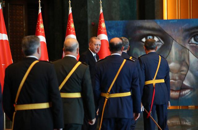 Erdoğan, Beştepe'de 30 Ağustos tebriklerini kabul etti 