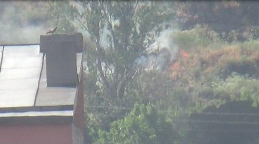 Kars Kalesi&rsquo;nin Etrafındaki Otları Ateşe Verdiler