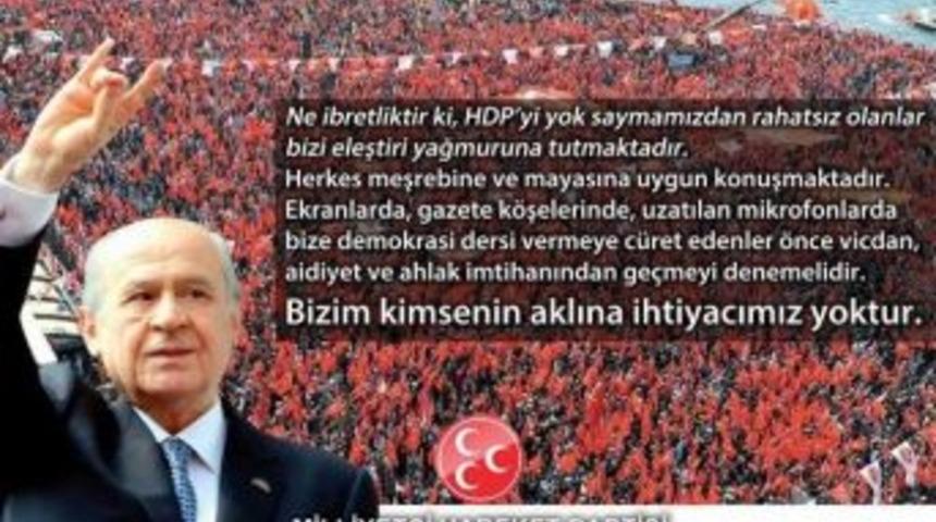 Mhp Genel Başkanı Devlet Bah&ccedil;eli: