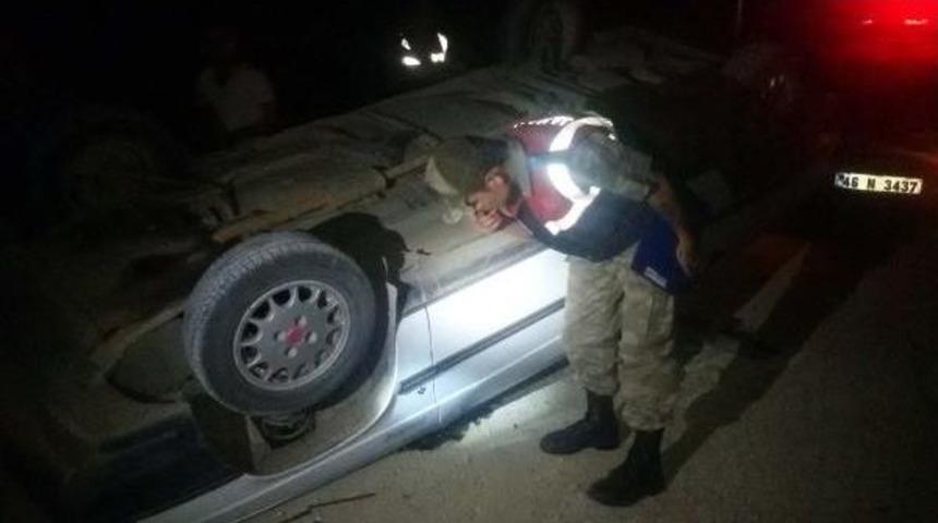 Andırın&rsquo;Da Otomobil Devrildi: 2 Yaralı