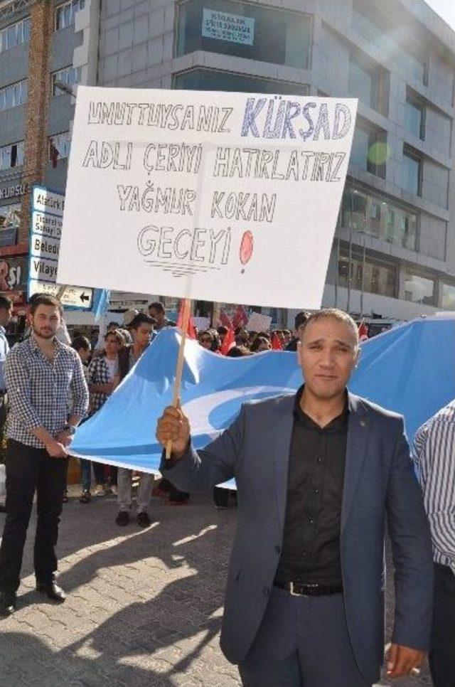 Nevşehir’de Doğu Türkistan İçin Protesto Yürüyüşü