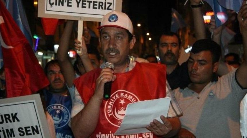 Doğu T&uuml;rkistan&rsquo;daki &Ccedil;in Zulm&uuml; Protesto Edildi