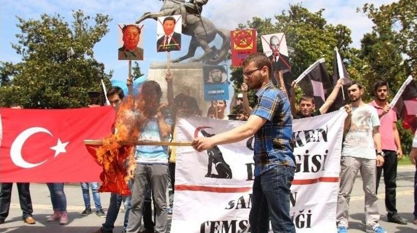 Samsun&rsquo;da &Ccedil;in&rsquo;e Tepki Eylemi