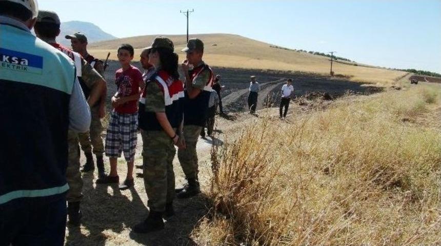 100 D&ouml;n&uuml;ml&uuml;k Tarla Cayır Cayır Yandı