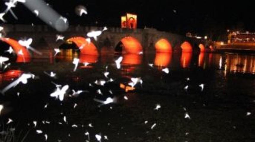 (&ouml;zel Haber) Kelebeklerin Işıkla Dansı, İzleyenleri Hayran Bıraktı