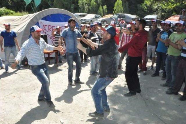 Madencinin Iki Asgari Ücret Eyleminde 4'üncü Gün