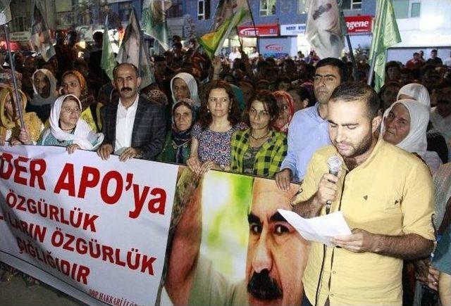 Hakkari’de Öcalan’a Özgürlük Yürüyüşü Düzenlendi