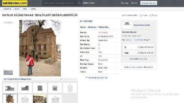 Historic Church In Turkey’S Bursa For Sale On Internet