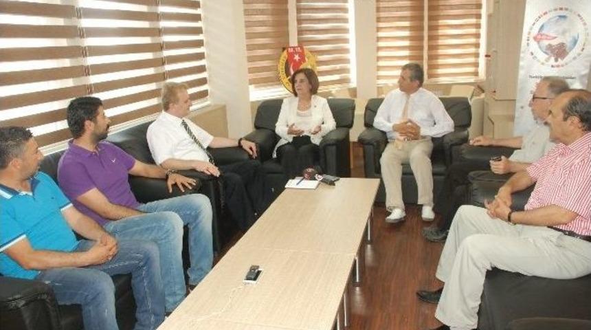 Chp Milletvekili Usluer Eskişehir Gazeteciler Cemiyeti Y&ouml;netimini Ziyaret Etti