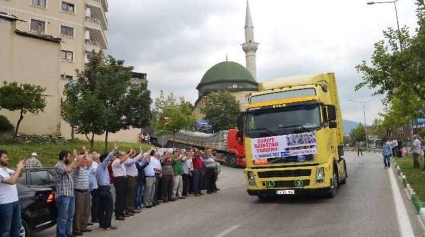 Bursa&rsquo;dan Suriye&rsquo;ye 7 Tır Yardım
