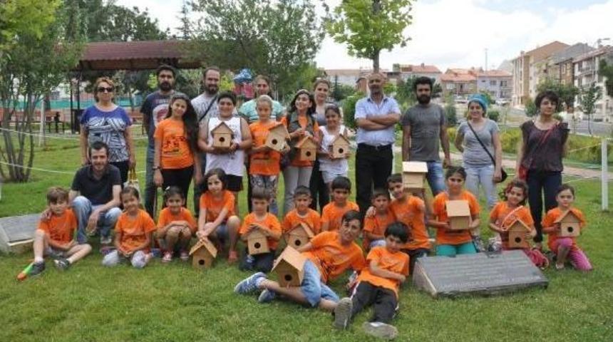 Gezi Olaylarında &Ouml;lenler I&ccedil;in Parka Dikilen &Ccedil;ınar Ağa&ccedil;larına Kuş Yuvaları Konuldu