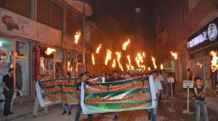 Ağrı'da Dhp Ve Dbp'den Meşaleli Y&uuml;r&uuml;y&uuml;ş