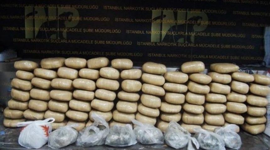 L&uuml;ks Cipin Bagajından 91 Kilo Esrar &Ccedil;ıktı