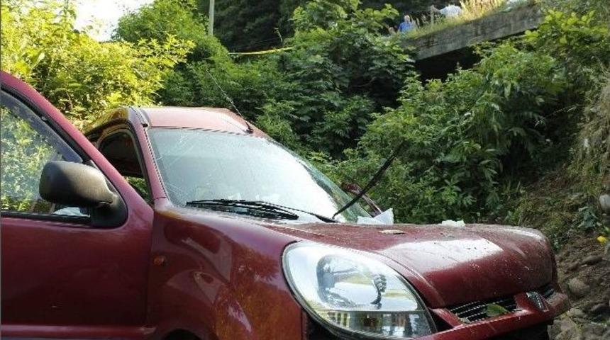 K&ouml;peğe &Ccedil;arpmamak İsterken Kaza Yaptı