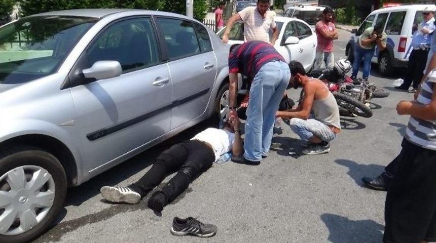 Motosiklete &Ccedil;arpıp Ka&ccedil;an S&uuml;r&uuml;c&uuml;, Polise Yakalandı