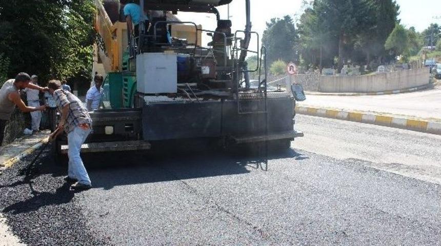 Ak&ccedil;akoca&rsquo;da Barboros Kavşağında Asfaltlama &Ccedil;alışmaları Başlatıldı