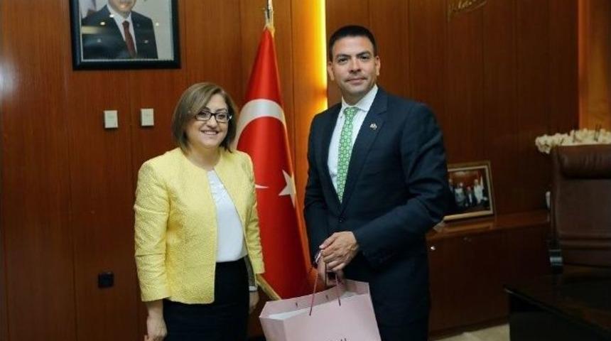 Abd Adana Konsolosu Espinoza&rsquo;dan Başkan Şahin&rsquo;e Veda Ziyareti