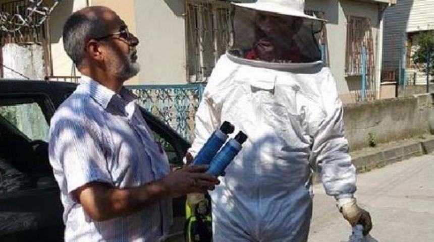 Doğalgaz Bacasına Yuva Yapan Arılar, Ev Sabibi Ve Oğlunu Hastanelik Etti