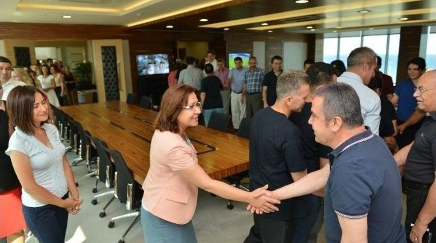 Başkan Böcek, Personeliyle Bayramlaştı