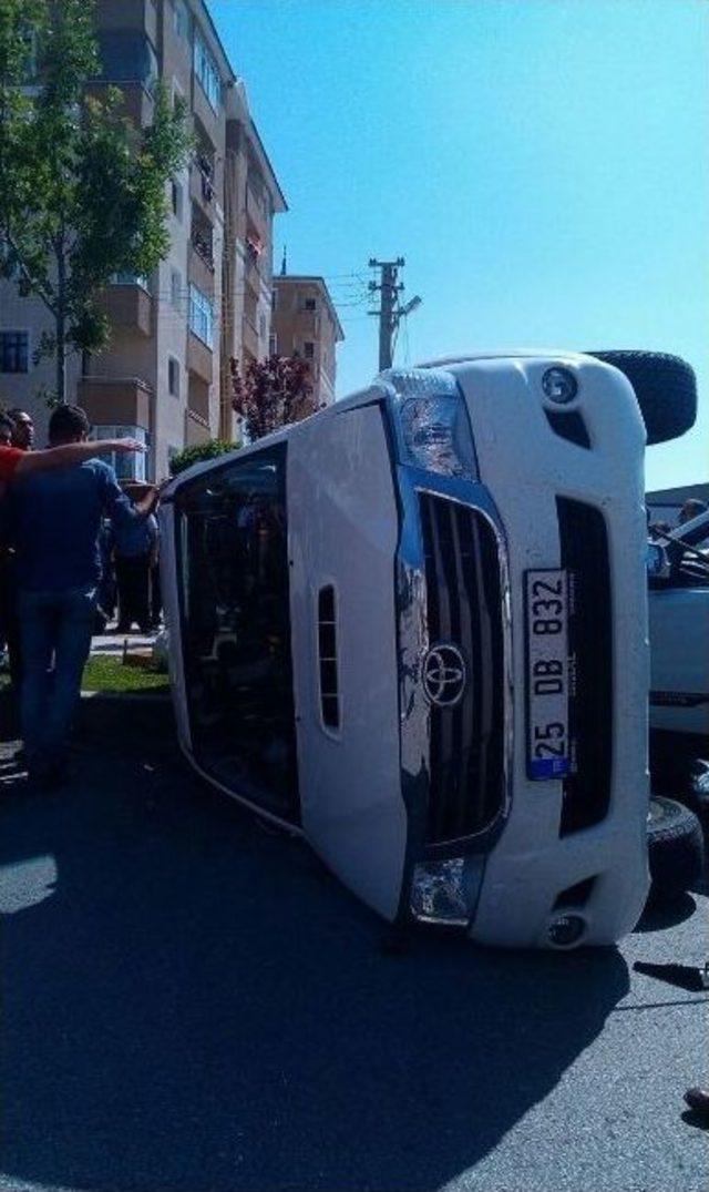 Erzurum’da Trafik Kazası: 3 Yaralı