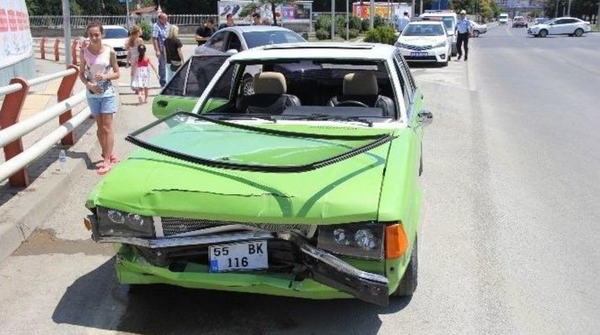 Samsun&rsquo;da Trafik Kazası: 1 Yaralı