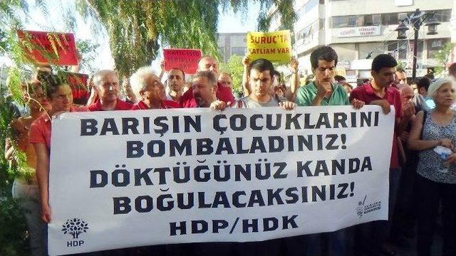 Suruç’taki Patlama Hatay’da Protesto Edildi