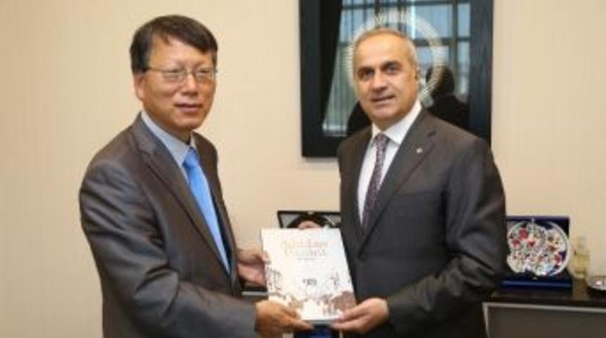 G&uuml;ney Kore İstanbul Başkonsolosundan Başkan K&ouml;semusul&rsquo;a Ziyaret