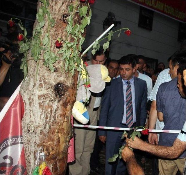 Demirtaş, Suruç’ta Patlamanın Olduğu Yerde Açıklamalarda Bulundu