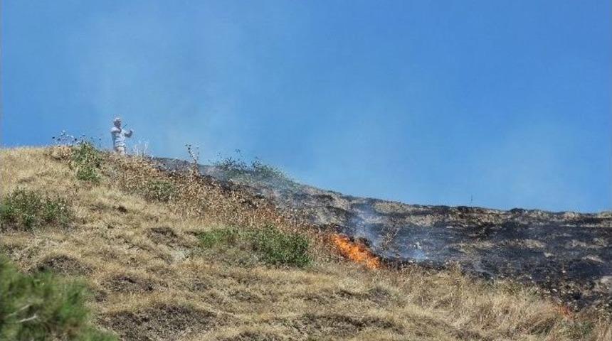Salihli&rsquo;de Ot Yangını Ormana Sı&ccedil;ramadan S&ouml;nd&uuml;r&uuml;ld&uuml;