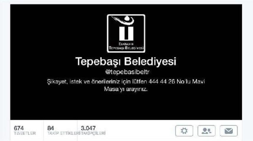 Tepebaşı Belediyesi Sosyal Paylaşımdaki Logosunu Siyaha D&ouml;n&uuml;şt&uuml;rd&uuml;
