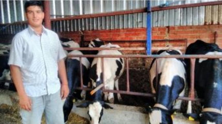 İnek Bakıp Okul Har&ccedil;lığını &Ccedil;ıkarıyor