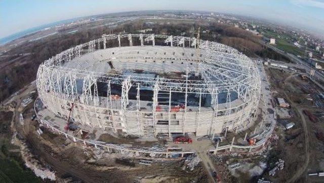 Samsunspor'un Yeni Stadyumunun Yüzde 74’Ü Tamamlandı