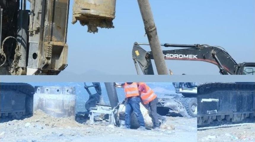 Şehir Mezarlığı B&ouml;lgesindeki Fore Kazık &Ccedil;alışması