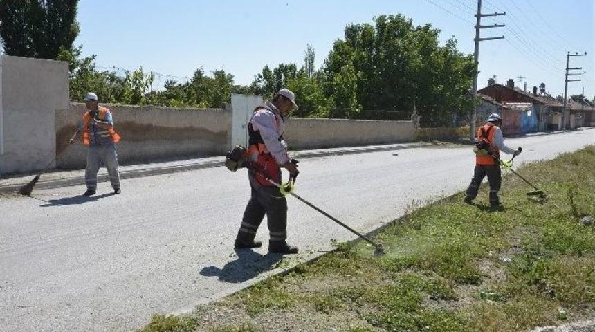 Tepebaşı&rsquo;ndaki Boş Arazilerde Yabani Ot Temizliği