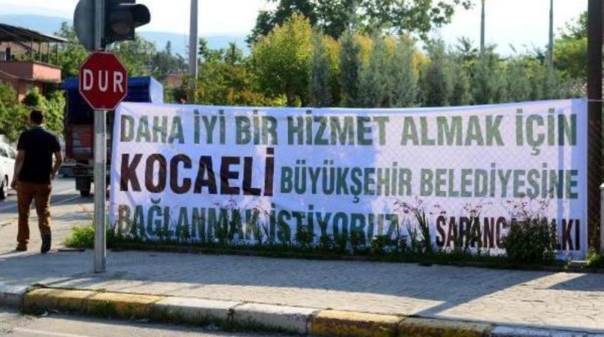 Sapanca'da 'kocaeli'ne Bağlanmak Istiyoruz' Eylemi