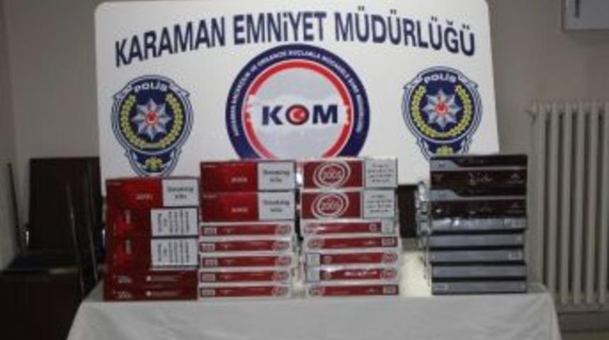 Karaman&rsquo;da Ka&ccedil;ak Sigara Operasyonu