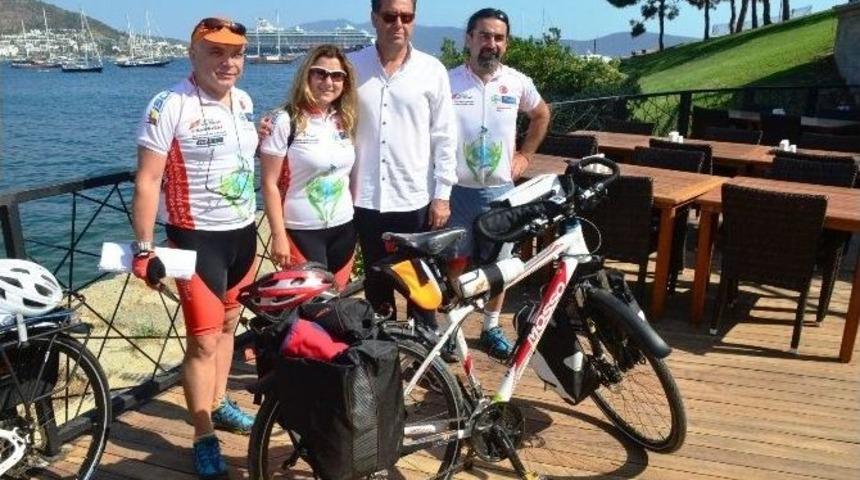 Bisiklet&ccedil;ileri Başkan Kocadon Uğurladı