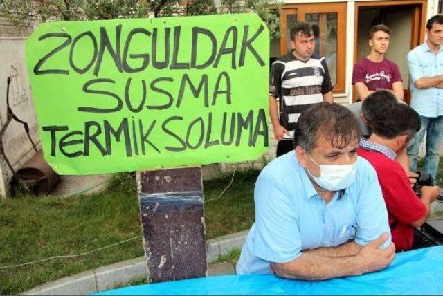 Termik Santral Toplantısında Maskeli Tepki