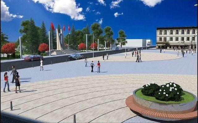 Taşköprü’de Cumhuriyet Meydanı Projesi Hızla Devam Ediyor