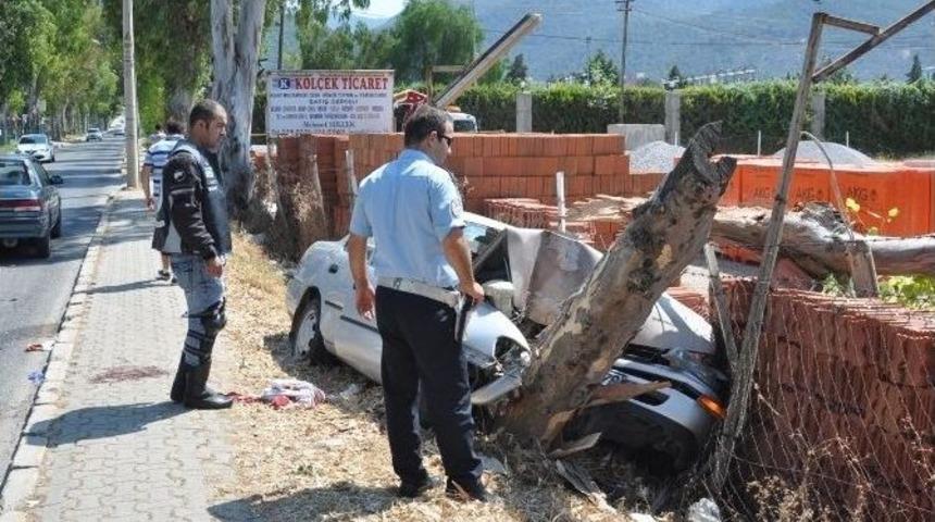 Ağaca &Ccedil;arpan Otomobildeki 4 Gen&ccedil; Yaralandı