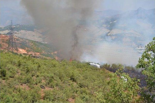 Tunceli’de Komando Tugayı Yakınlarında Yangın