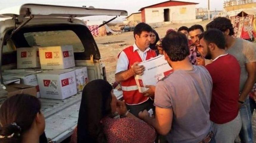 Siirt Kızılayı&rsquo;ndan Kobanili Ailelere Yardım