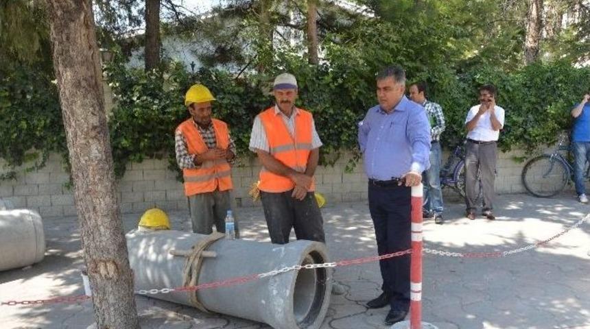 Ereğli’de İstasyon Caddesinde Alt Yapı Çalışması